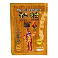 Korean Gold Insam - Пластыри с красным женьшенем, 1 упаковка (25 листов) Korean Gold Insam - Пластыри с красным женьшенем, 1 упаковка (25 листов)